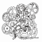 Steampunk Gear Tattoo Coloring Pages 4