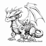 Steampunk Inspired Dragon Coloring Pages 1