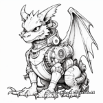 Steampunk Inspired Dragon Coloring Pages 2