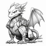Steampunk Inspired Dragon Coloring Pages 4