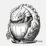 Steampunk Metal Dragon Egg Coloring Pages 1