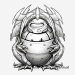 Steampunk Metal Dragon Egg Coloring Pages 4