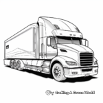 Step-Deck Semi Truck Trailer Coloring Pages for Artists 4