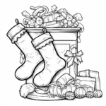 Stocking with Toys and Treats Coloring Pages 4