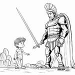 Story of David and Goliath Coloring Pages 2