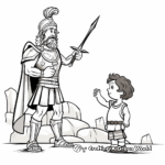 Story of David and Goliath Coloring Pages 3