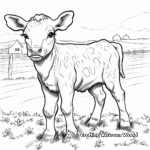 Strawberry Cow in the Meadow Coloring Pages 1