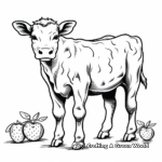 Strawberry Cow in the Meadow Coloring Pages 4