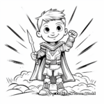 Strength and Courage Warrior Themed Positive Affirmation Coloring Pages 1
