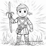Strength and Courage Warrior Themed Positive Affirmation Coloring Pages 2