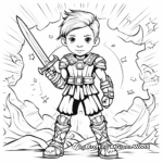 Strength and Courage Warrior Themed Positive Affirmation Coloring Pages 4