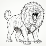Striking Roaring Lion Coloring Pages 1
