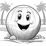 Striped Beach Ball Coloring Pages 2