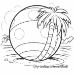Striped Beach Ball Coloring Pages 3