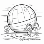 Striped Beach Ball Coloring Pages 4