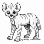 Striped Hyena Coloring Page for Kids 2