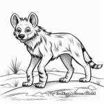 Striped Hyena Coloring Page for Kids 4