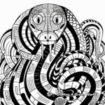 Striped Snake Patterns: A Coloring Page for Artists 3