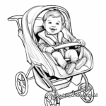Stroller Rides: Baby in Stroller Coloring Pages 3
