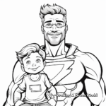 Strong Superhero Dad Coloring Pages 2