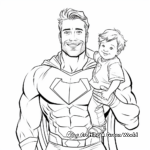 Strong Superhero Dad Coloring Pages 4