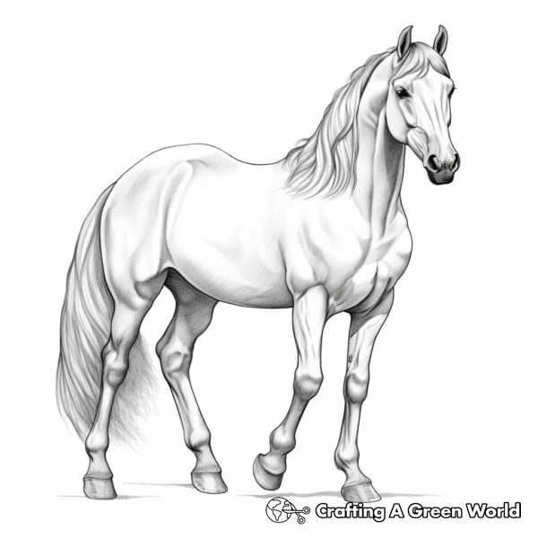Realistic Horse Coloring Pages - Free & Printable!