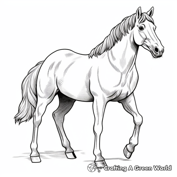 Arabian Horse Coloring Pages - Free &amp; Printable!