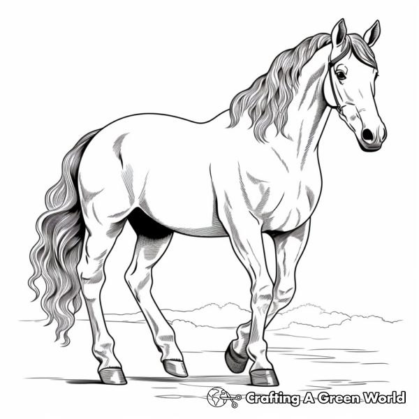Arabian Horse Coloring Pages - Free &amp; Printable!