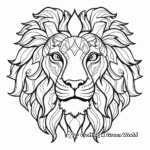 Stunning Black Lion Face Coloring Pages for Adults 1