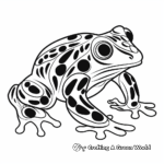 Stunning Blue Poison Dart Frog Coloring Pages 1