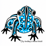 Stunning Blue Poison Dart Frog Coloring Pages 3