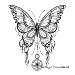 Stunning Butterfly and Dream Catcher Coloring Pages 1