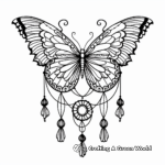 Stunning Butterfly and Dream Catcher Coloring Pages 2