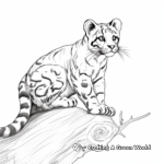 Stunning Clouded Leopard Coloring Pages 1