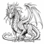 Stunning Fantasy Dragon Coloring Pages 1