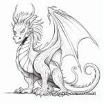 Stunning Fantasy Dragon Coloring Pages 2
