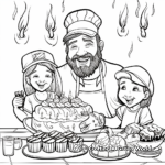 Stunning Father's Birthday BBQ Party Coloring Pages 2