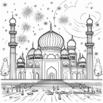 Stunning Fireworks for Eid Ul Fitr Coloring Pages 2
