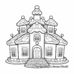 Stunning Gingerbread Castle Coloring Pages 1