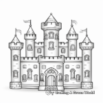 Stunning Gingerbread Castle Coloring Pages 2