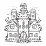 Stunning Gingerbread Castle Coloring Pages 3