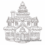 Stunning Gingerbread Castle Coloring Pages 4