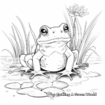 Stunning Images of Frog in a Pond Coloring Pages 3