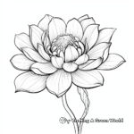 Stunning Lotus Flower Coloring Pages 1