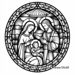 Stunning Nativity Stained Glass Window Coloring Pages 4