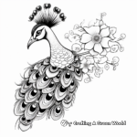 Stunning Peacock Tattoo Coloring Pages 2