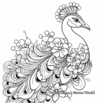 Stunning Peacock Tattoo Coloring Pages 3