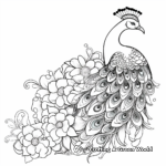 Stunning Peacock Tattoo Coloring Pages 4