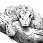 Stunning Red-Tail Boa Constrictor Coloring Pages 3