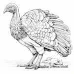 Stunning Roosting Wild Turkey Coloring Pages 1
